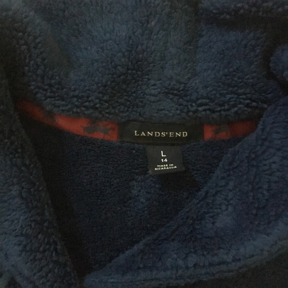 Lands’ End Blue Fleece - Picture 2 of 2